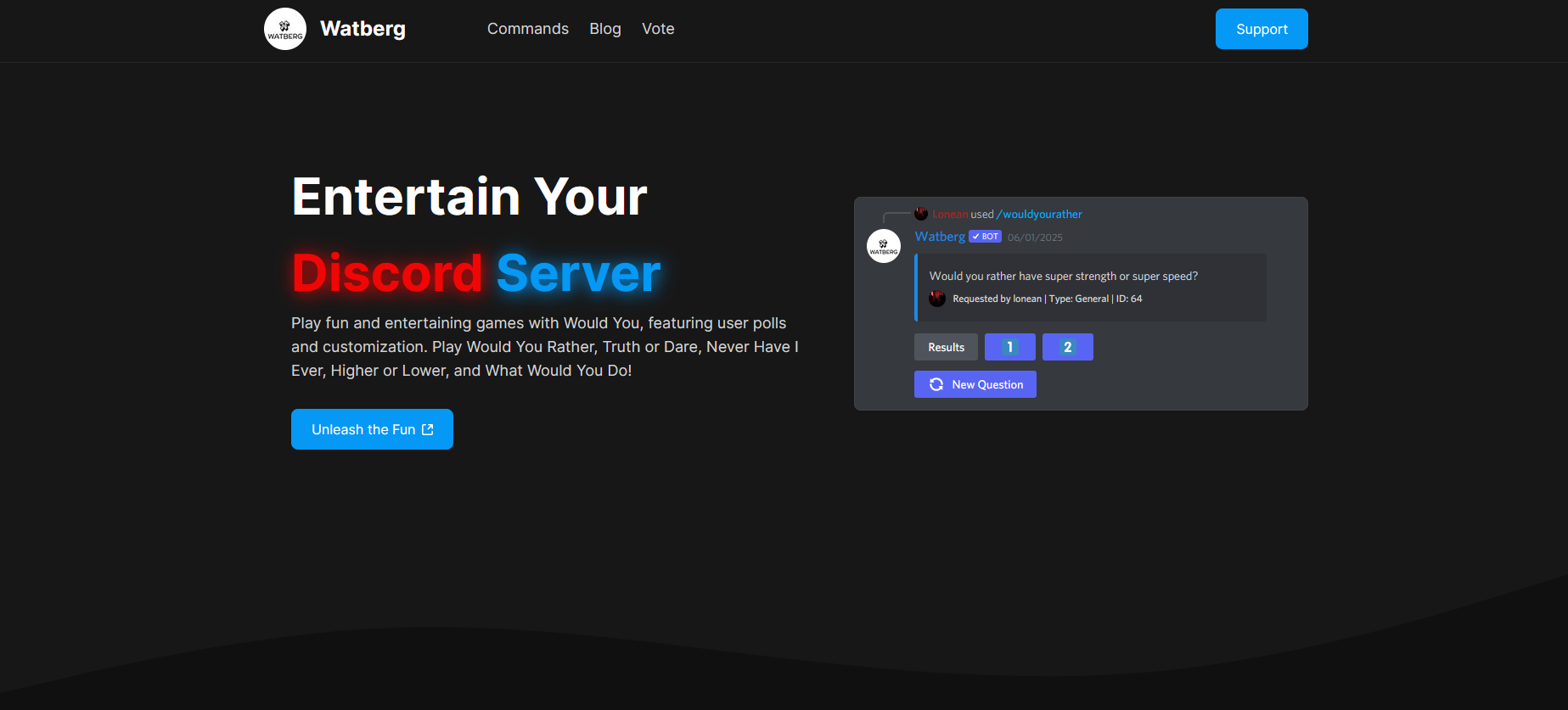 Watberg BOT Website